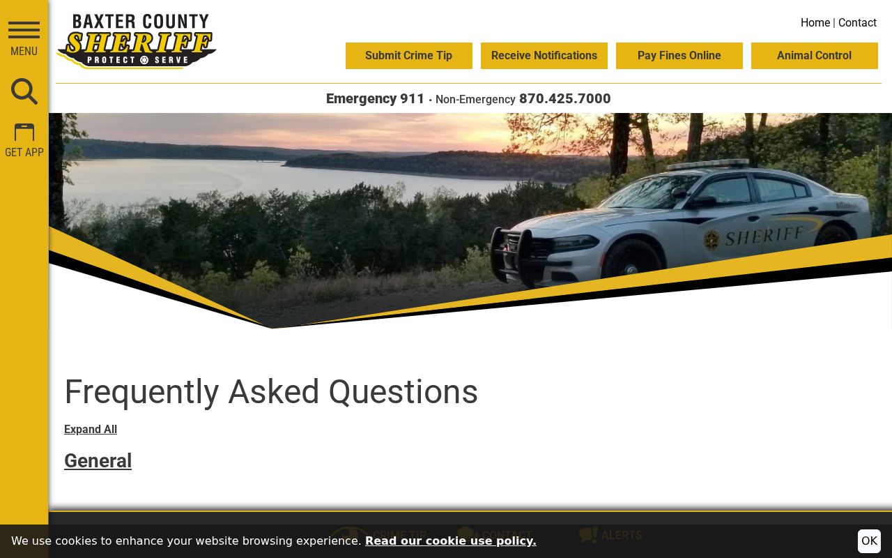 Baxter County warrant search FAQ and phone confirmation details
