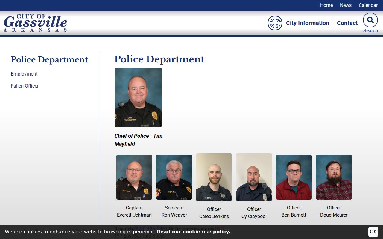Baxter County municipal court warrant Gassville Police page