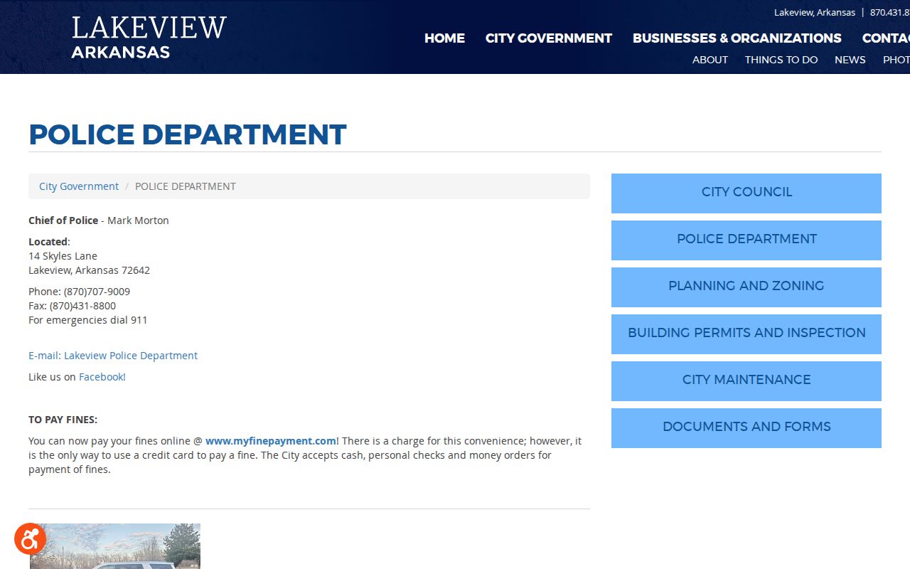 Baxter County traffic warrant Lakeview payment information